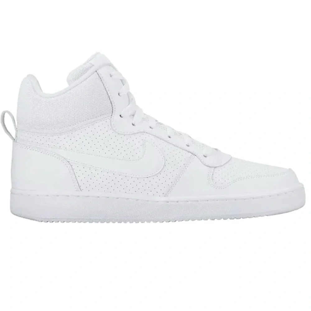 Nike Court Borough Men White High Top Trendy Stylish Sneakers Size 8.5 - Picture 1 of 8